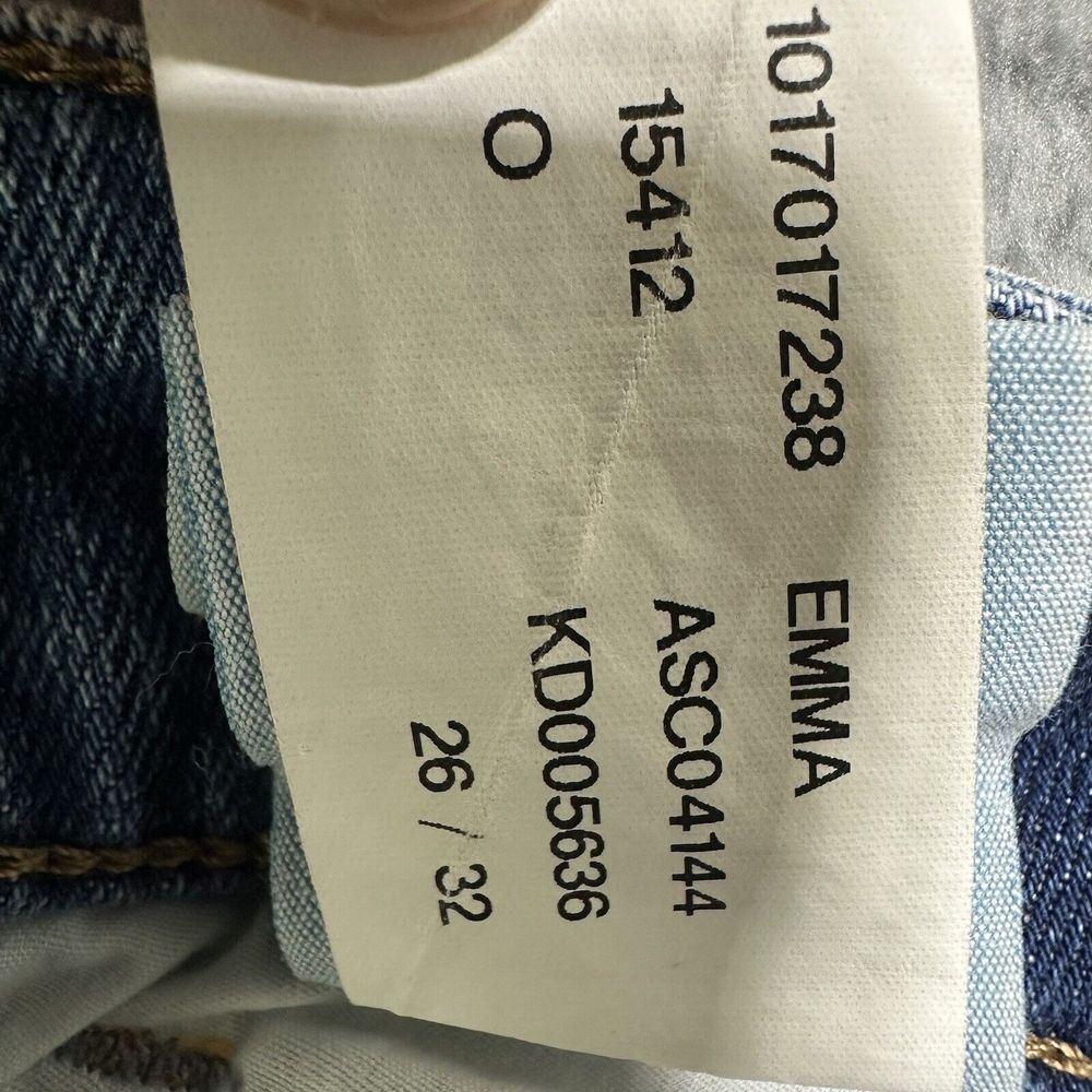 Mavi Jeans Womens 28 Emma Slim Boyfriend Distressed Blue Stretch Denim 28x30 Y2K - Picture 7 of 9